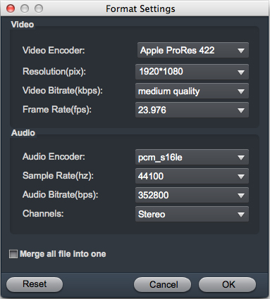 avchd to fcp converter settings